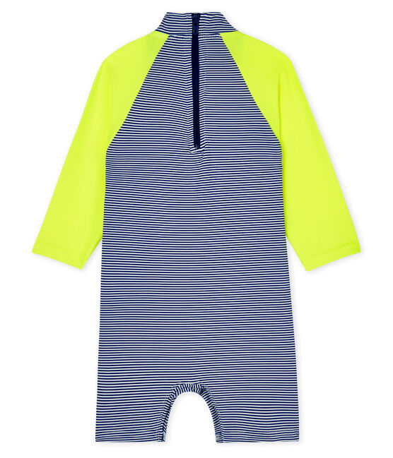 Unisex Eco-Friendly Full Body Swimsuit SURF blue/MARSHMALLOW white