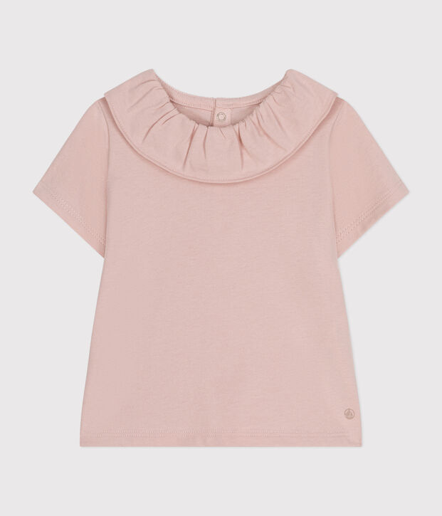 Babies' Short-Sleeved Jersey Blouse pink