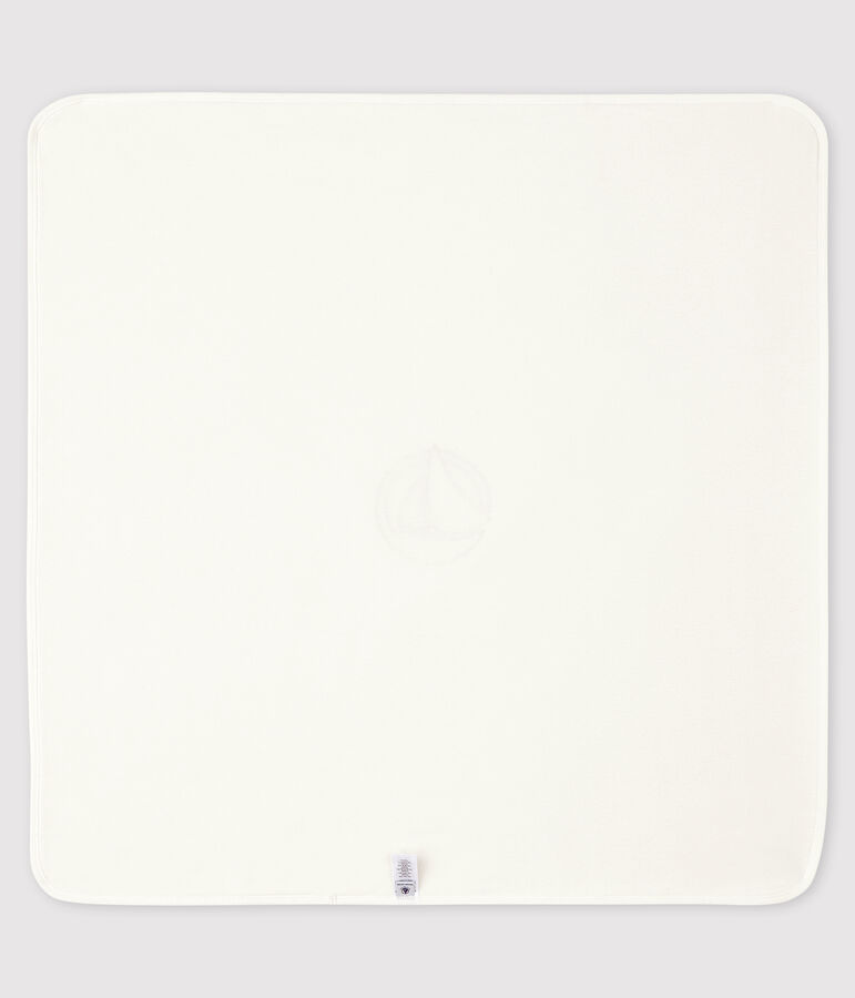 Babies' Organic Cotton Tube Knit Blanket white