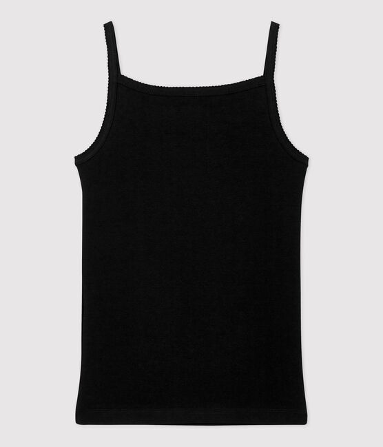 Women's Iconic Organic Cotton Strappy Top NOIR black