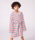 Children's stripy cotton terry bathrobe