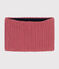 Children's fleece-lined knitted snood ROSEWOOD pink
