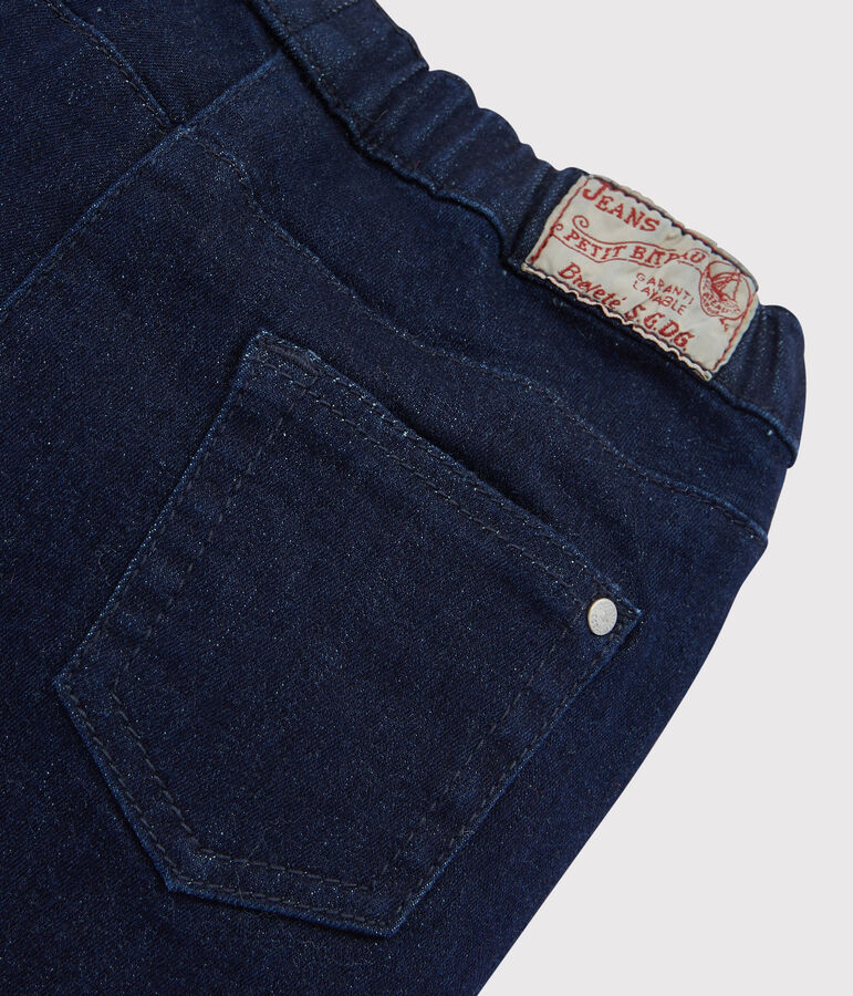 Girls' Denim Slim-Fit Trousers blue