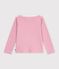 Children's cotton Breton top pink/white