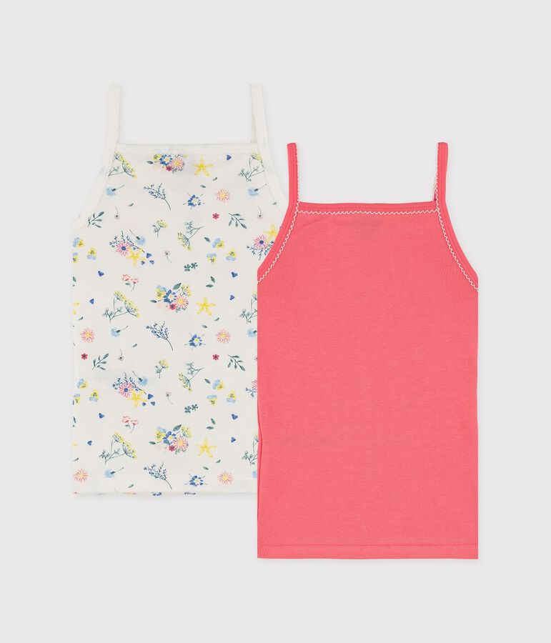 Girls' Floral Print Strappy Tops multicolor