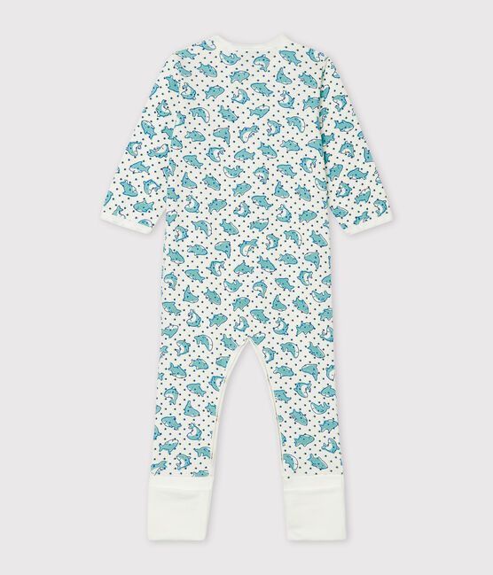 Babies' Ribbed Sleepsuit MARSHMALLOW white/MULTICO white