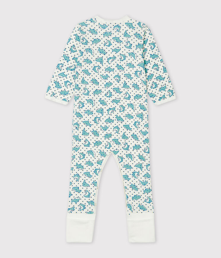 Babies' Ribbed Sleepsuit white/multicolor