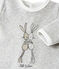 Unisex baby's terry velour sleeper BELUGA CHINE grey