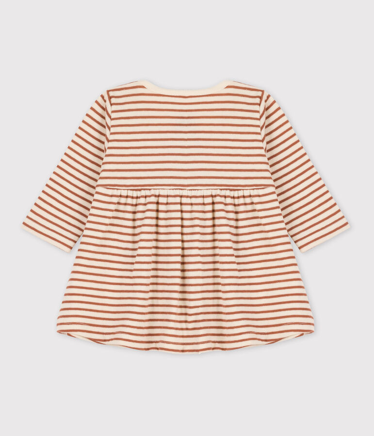 Stripy Cotton Tube Knit Dress AVALANCHE white/CINA:AVALANCHE