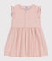 Babies' Sleeveless Textured Cotton Dress SALINE pink