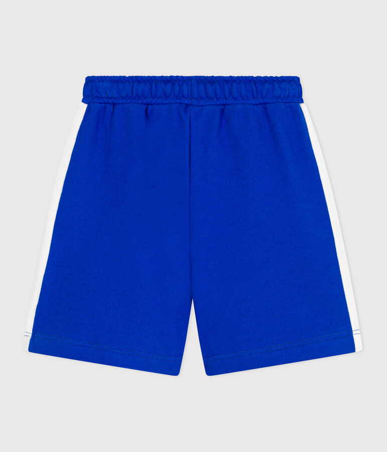 Children's plain cotton Bermuda shorts blue