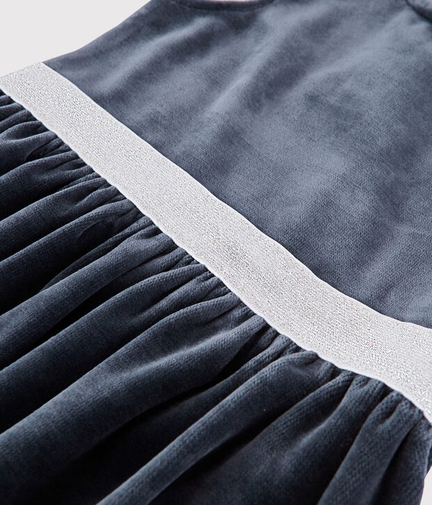 Girls' Short-Sleeved Dress blue