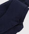 Children's plain cotton jersey tights SMOKING blue