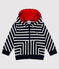 Baby boy's hooded sweatshirt SMOKING blue/MARSHMALLOW white