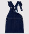 Girls' Denim Dungaree Dress DENIM BLEU FONCE blue