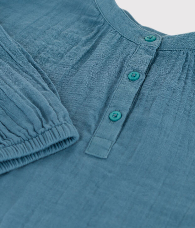 Girls' Cotton Gauze Blouse blue