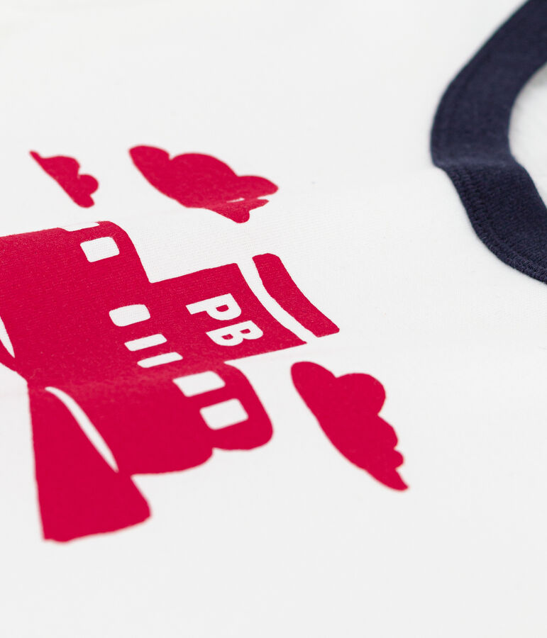 Boys' Short-Sleeved Cotton T-Shirt white