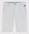 Boys' Seersucker Bermuda Shorts GRIS grey/MARSHMALLOW white