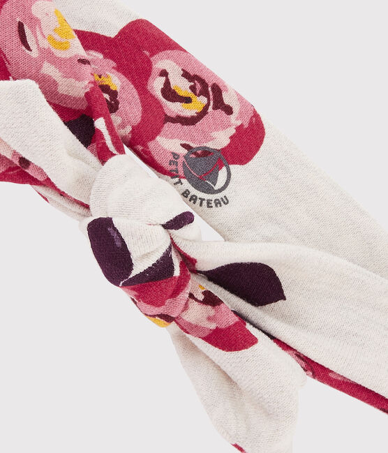 Girls' Printed Headband MONTELIMAR beige/MULTICO white