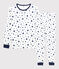 Unisex Starry Cotton Pyjamas MARSHMALLOW white/MEDIEVAL blue
