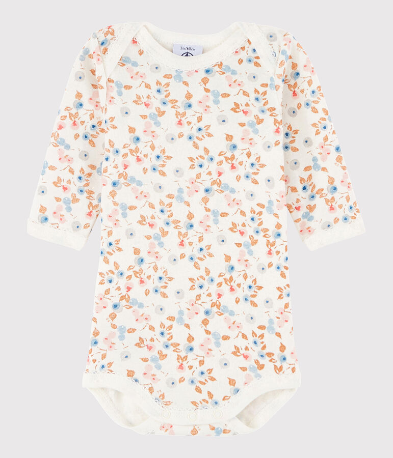 Baby Girls' Long-Sleeved Bodysuit white/multicolor