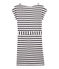 Women's linen dress MARSHMALLOW white/MEDIEVAL blue