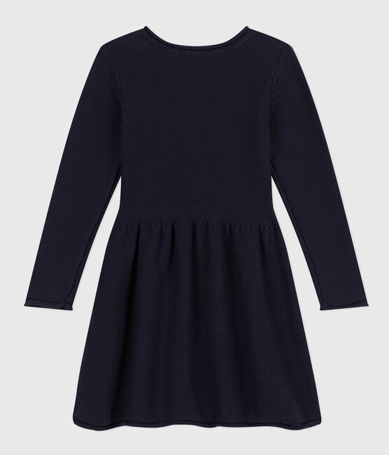 Girls' long-sleeved knit dress SMOKING blue