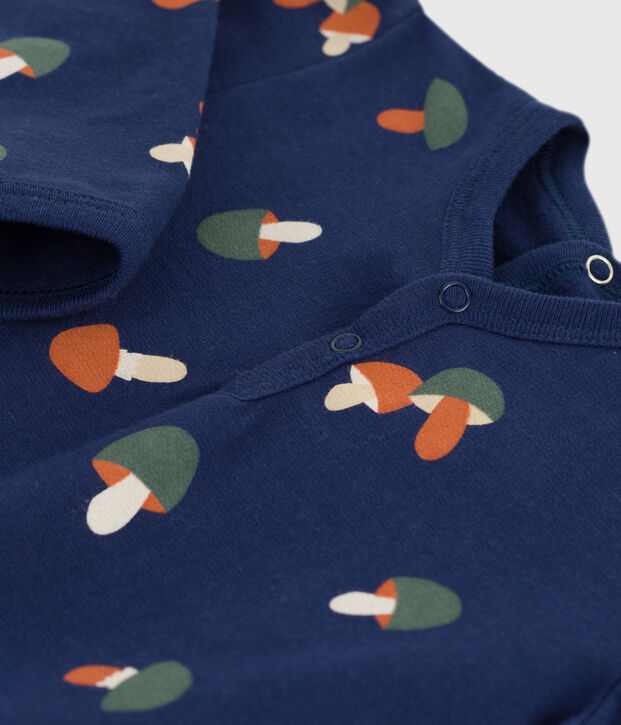 Babie's Mushroom Patterned Double-Sided Jersey Sleepsuit blue/multicolor