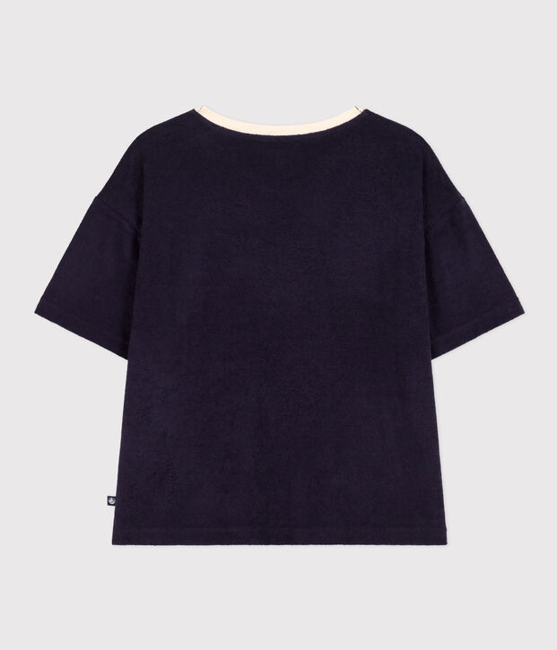 Women's Boxy Cotton Terry T-Shirt SMOKING