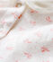 Baby Girls' Tube Knit Sleepsuit MARSHMALLOW white/GRETEL pink