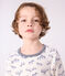Children's velour pyjamas with a zebra print MILK blue/SOIR