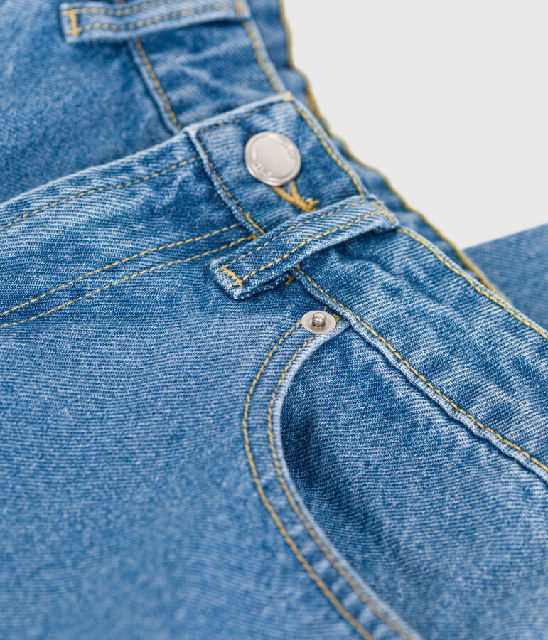 Women's straight denim trousers blue