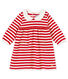 Baby girl's striped dress with collar