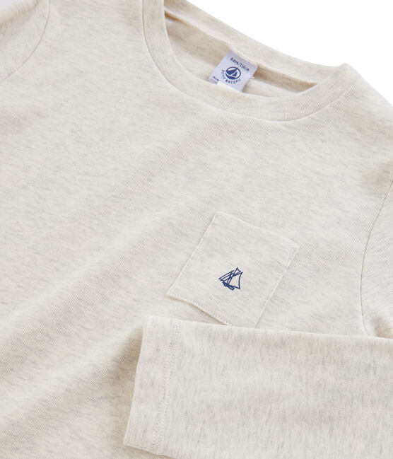 Boys' Long-Sleeved T-shirt MONTELIMAR CHINE beige