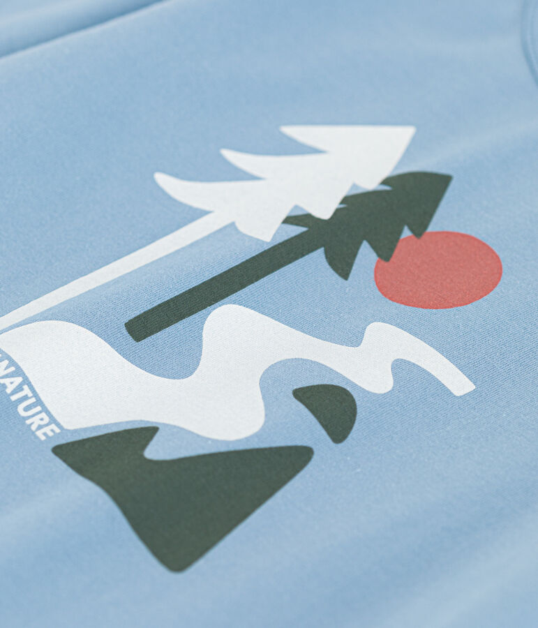 Children's unisex long-sleeved cotton T-shirt blue