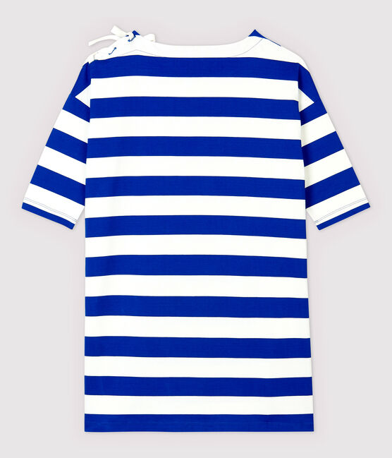 Women's Striped Dress SURF blue/MARSHMALLOW white