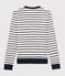 Women's Breton Stripe Cotton T-Shirt MARSHMALLOW white/SMOKING blue