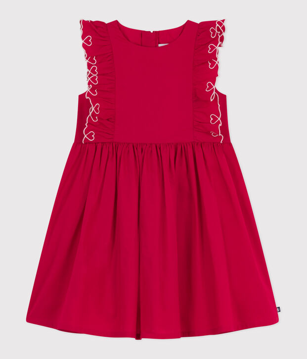 Children's sleeveless cotton dress red
