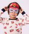 Children's cotton firefighter costume pyjamas white/multicolor