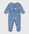 Babies' brushed fleece space print pyjamas BEACH blue/MULTICO