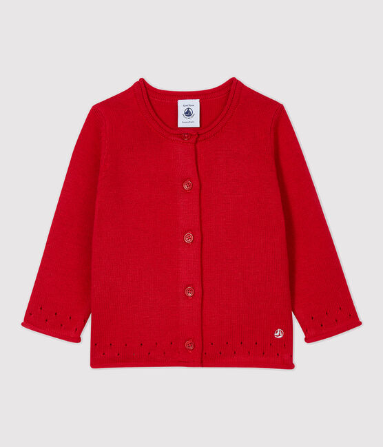 Babies' Knitted Cardigan TERKUIT red