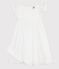 Children's short-sleeved plain cotton dress ECUME white