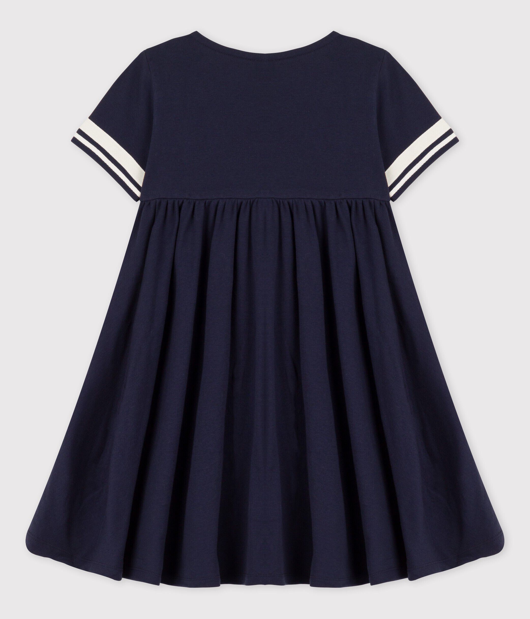 Girls Short Sleeved Organic Cotton Dress SMOKING Petit Bateau