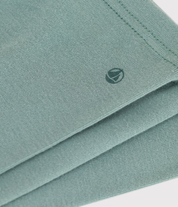 Babies' plain cotton leggings green