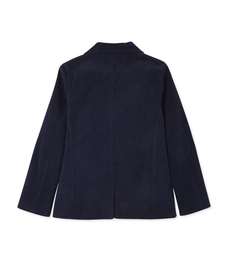 Boy's suit jacket in velours SMOKING blue