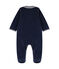 Babies' Velour Neck Sleepsuit SMOKING blue