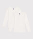 Girls' Long-sleeved White T-Shirts - 2-Pack