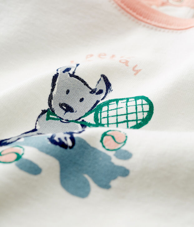 Baby boys' t-shirt with motif white/green