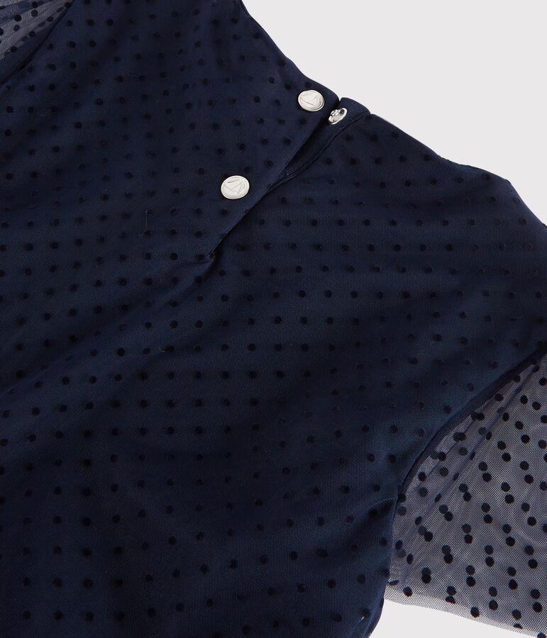 Girls' Short-Sleeved Dress blue