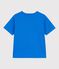 Children's short-sleeved cotton T-shirt DELPHINIUM blue